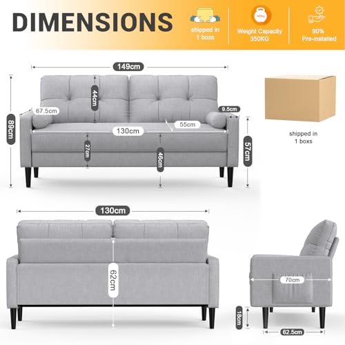 Aotumm Ciort Modern 2-Seater Sofa Couch