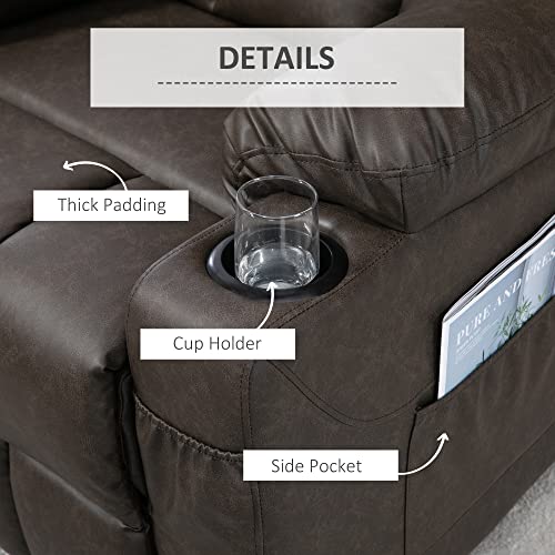 Cream White Manual Recliner Armchair with Swivel
