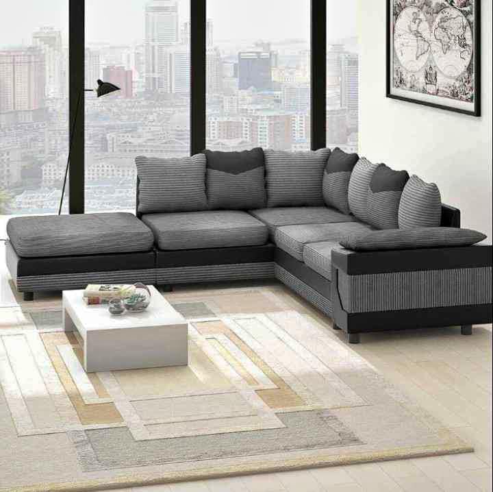 Luxurious Grey Left-Hand Corner Sofa