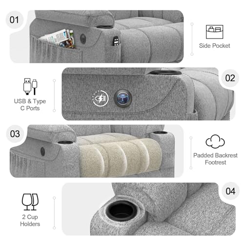 Recliner Lift Chair with Massage and USB Ports
