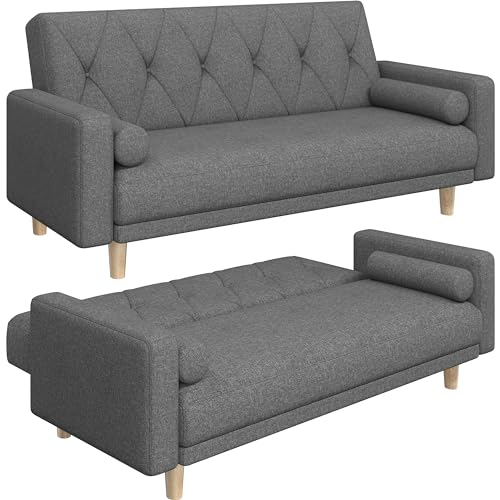 Yaheetech Modern Convertible Sofa Bed - Dark Grey