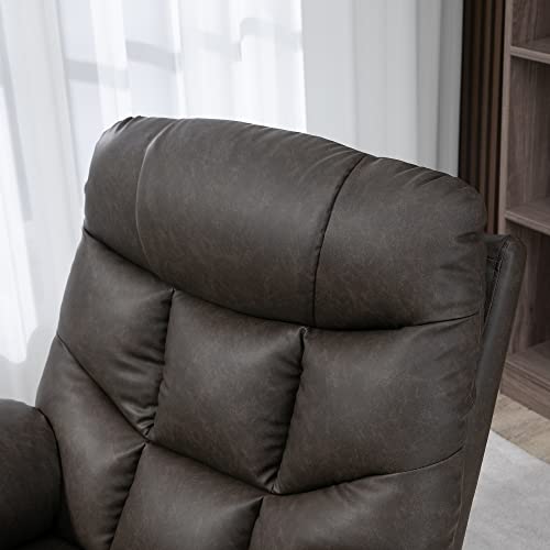 Cream White Manual Recliner Armchair with Swivel