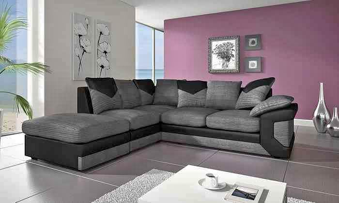 Luxurious Grey Left-Hand Corner Sofa