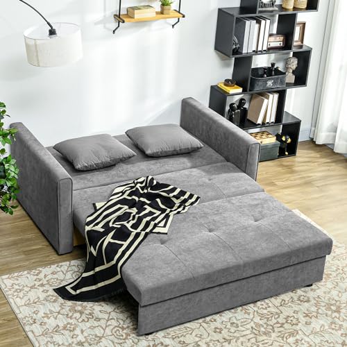 Modern 2-Seater Sofa Bed with Hidden Storage