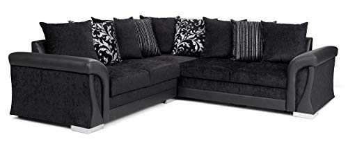 Sally Corner Sofa Bed with Storage - Black