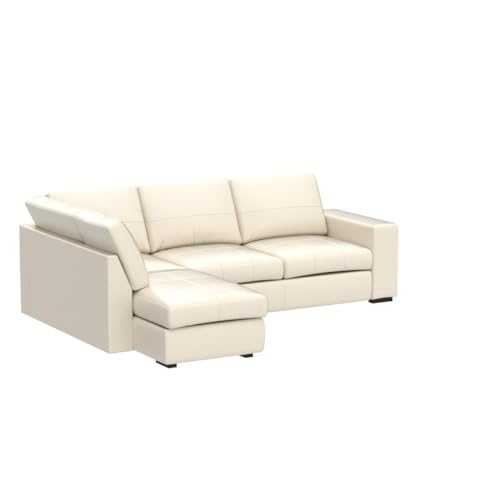 Westpoint Cream Faux Leather Corner Sofa