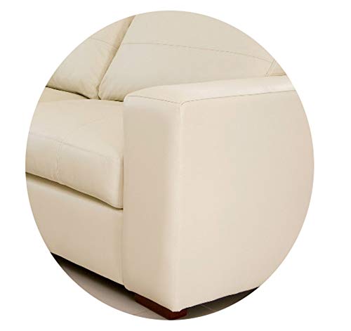 Westpoint Cream Faux Leather Corner Sofa