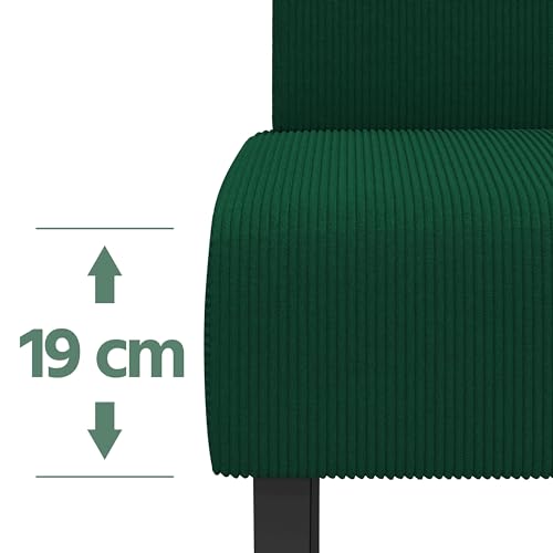 Green Modern 2-Seater Loveseat Sofa with Wood Legs
