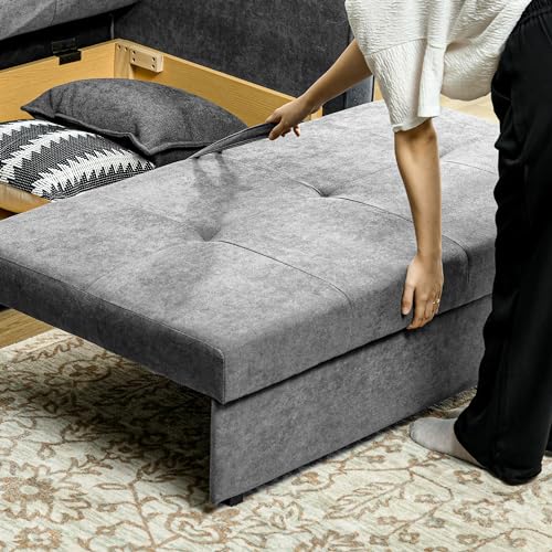 Modern 2-Seater Sofa Bed with Hidden Storage