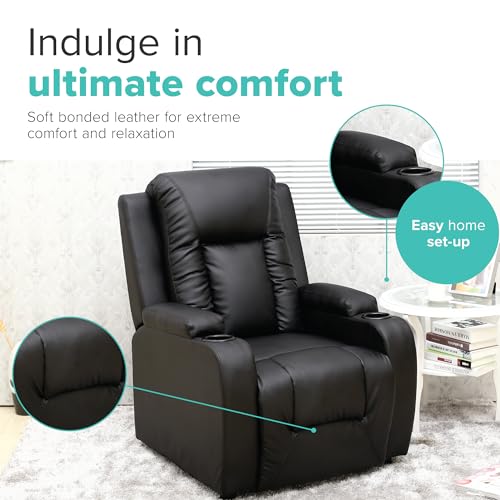 OSCAR Bonded Leather Pushback Recliner Chair