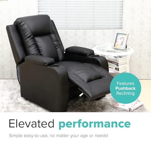 OSCAR Bonded Leather Pushback Recliner Chair