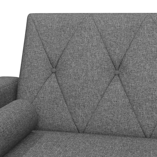 Yaheetech Modern Convertible Sofa Bed - Dark Grey