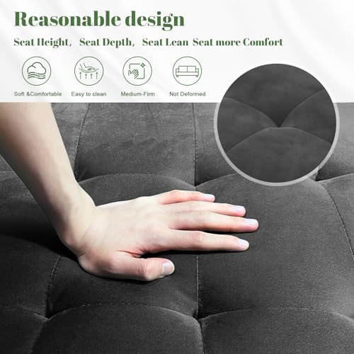 Aotumm Ciort Mid-Century 2-Seater Loveseat Sofa