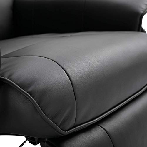 HOMCOM Faux Leather Recliner Chair - Black