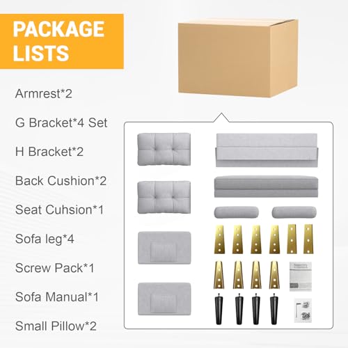 Aotumm Ciort Modern 2-Seater Sofa Couch