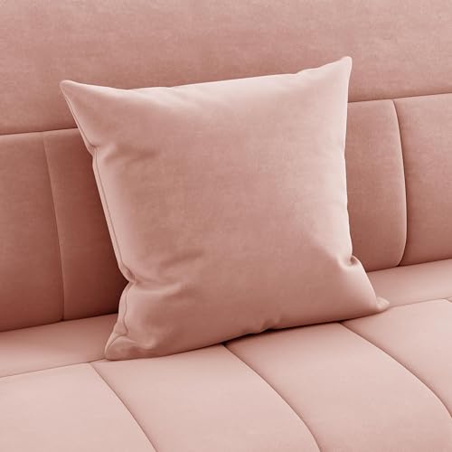 Pink Velvet 2-Seater Sofa with Gold Metal Legs
