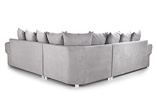 Verona Grey Corner Sofa Bed - Soft Upholstered