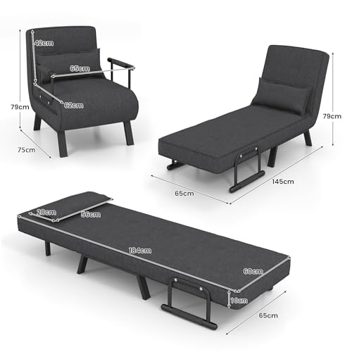 Multigot Convertible Sofa Bed with Adjustable Backrest
