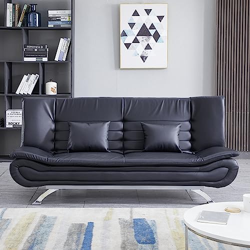 INMOZATA Faux Leather 3-Seat Recliner Sofa Bed