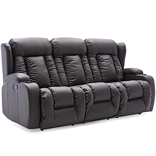Caesar Luxury Bond Leather Recliner Sofa Set