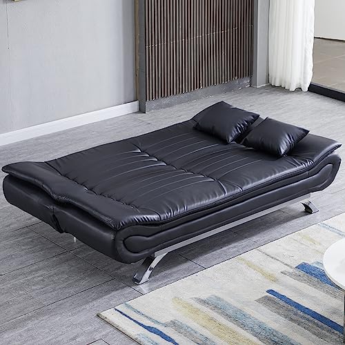 INMOZATA Faux Leather 3-Seat Recliner Sofa Bed