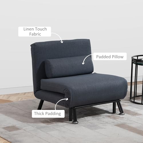 HOMCOM 3-in-1 Convertible Sofa Bed Chair