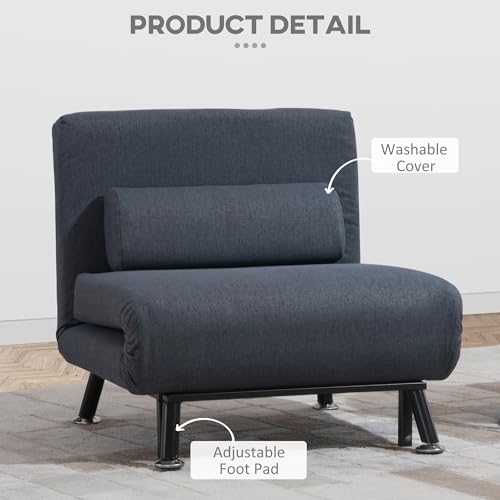 HOMCOM 3-in-1 Convertible Sofa Bed Chair