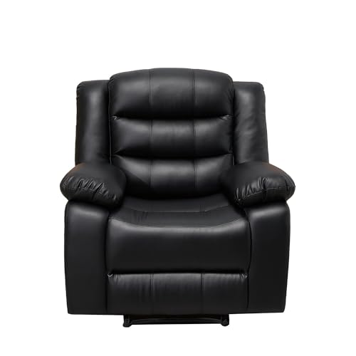 Roma Black Bonded Leather Recliner Sofa Set