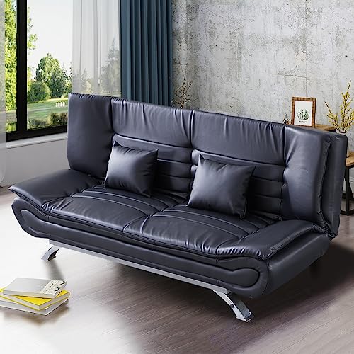 INMOZATA Faux Leather 3-Seat Recliner Sofa Bed