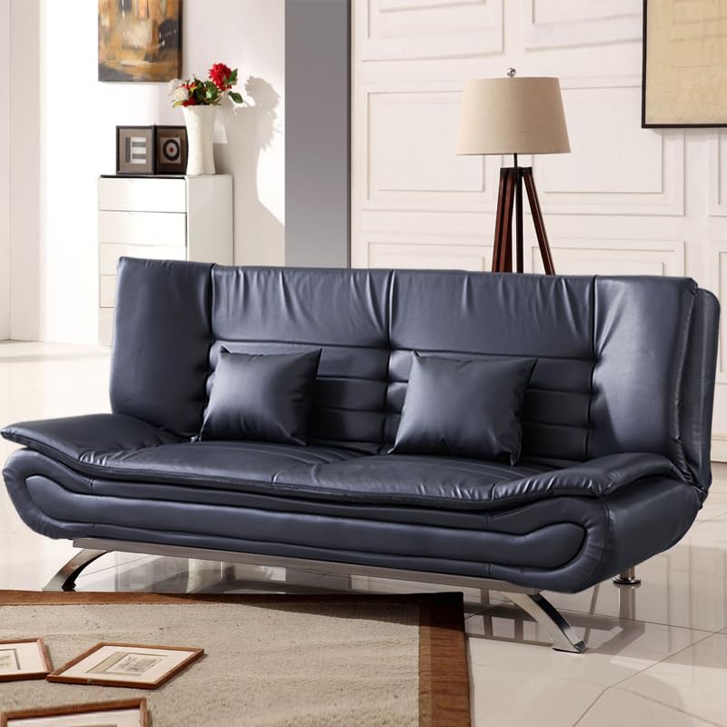 INMOZATA Faux Leather 3-Seat Recliner Sofa Bed
