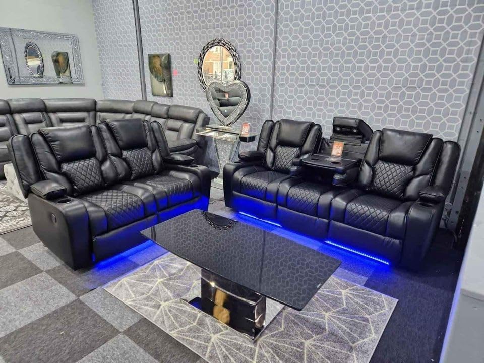 Orlando Electric Recliner Sofa with Cupholders