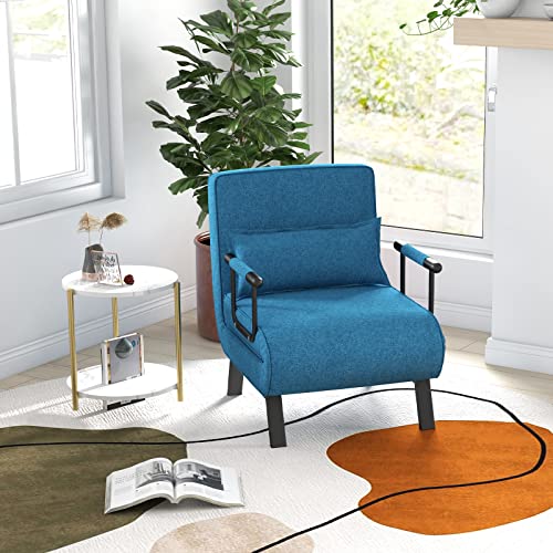 4-in-1 Convertible Sofa Bed with Adjustable Backrest