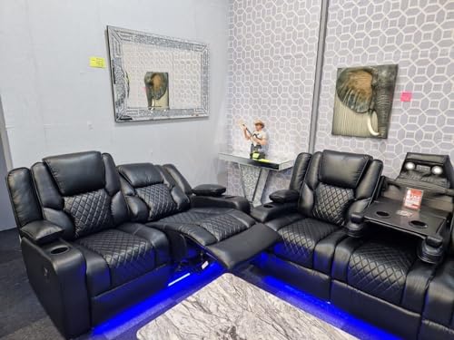 Orlando Electric Recliner Sofa with Cupholders