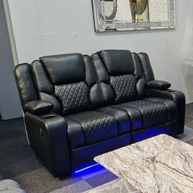 Orlando Electric Recliner Sofa with Cupholders