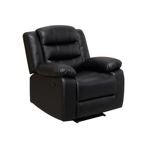 Roma Black Bonded Leather Recliner Sofa Set