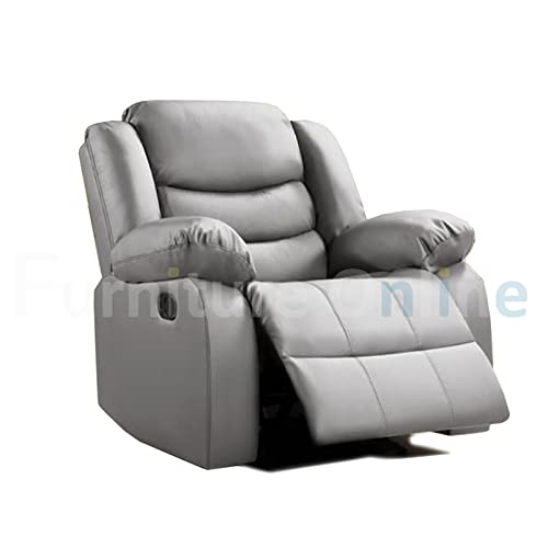 Roma Black Leather Recliner Sofa with Cupholders
