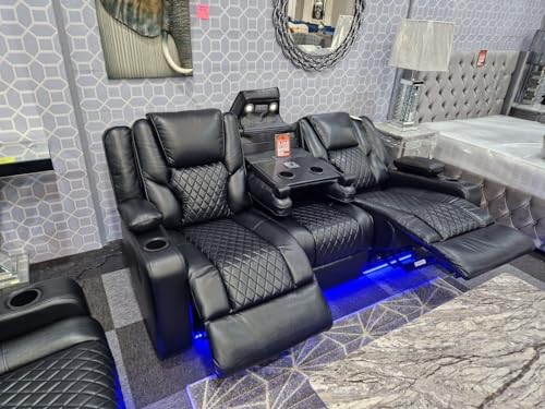 Orlando Electric Recliner Sofa with Cupholders