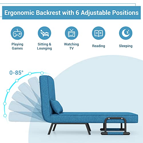 4-in-1 Convertible Sofa Bed with Adjustable Backrest
