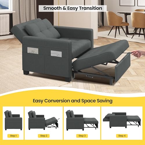 Convertible Sleeper Sofa Chair for Small Spaces