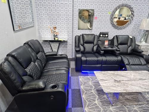 Orlando Electric Recliner Sofa with Cupholders