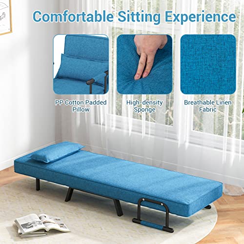 4-in-1 Convertible Sofa Bed with Adjustable Backrest