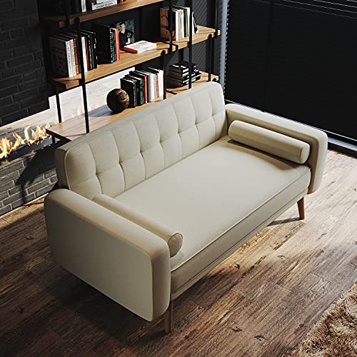 Elegant 3-Seater Sofa Bed with Detachable Armrests