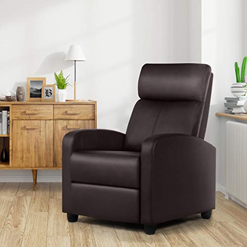 Yaheetech Adjustable PU Leather Recliner Armchair