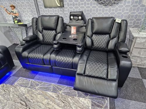 Orlando Electric Recliner Sofa with Cupholders