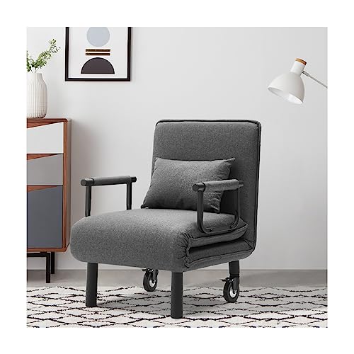 Convertible 3-in-1 Sofa Bed with Wheels - Grey
