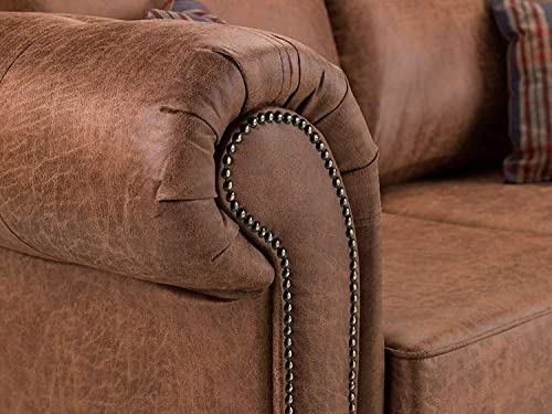 Brown Leather 3+2 Seater Sofa Set