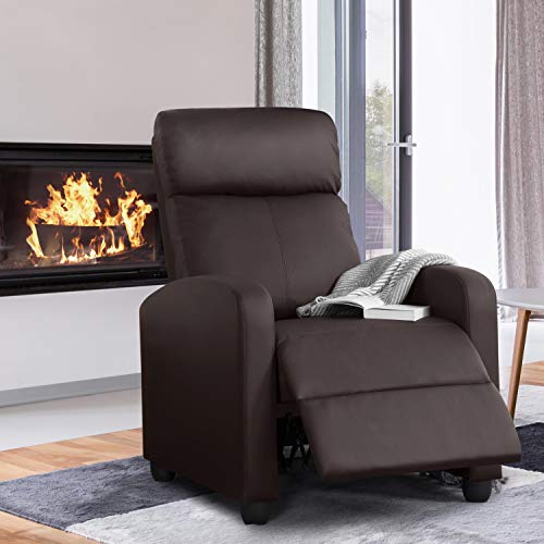 Yaheetech Adjustable PU Leather Recliner Armchair