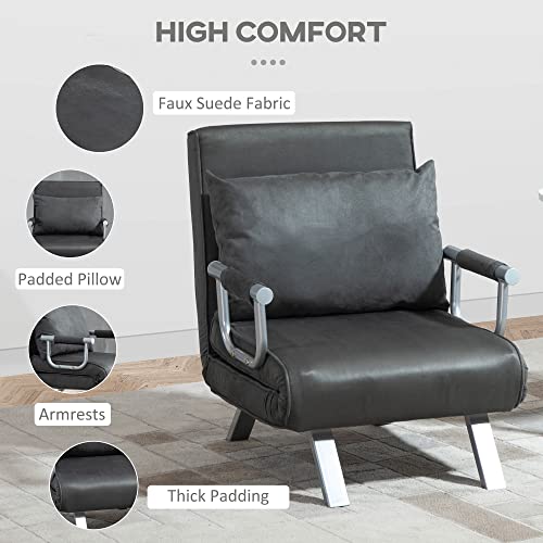 HOMCOM Modern 4-in-1 Foldable Sofa Bed