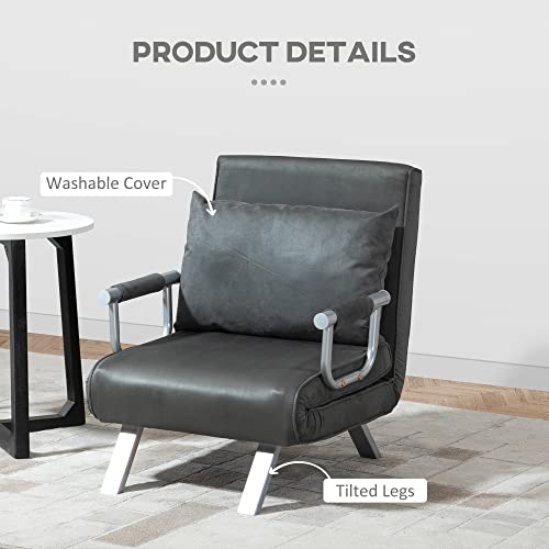 HOMCOM Modern 4-in-1 Foldable Sofa Bed