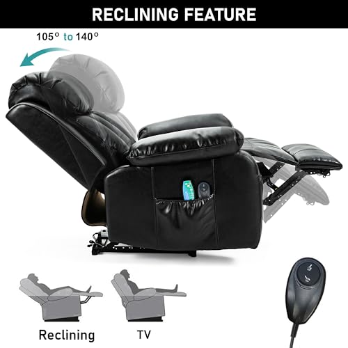 Blisswood Electric Massage Leather Recliner Armchair